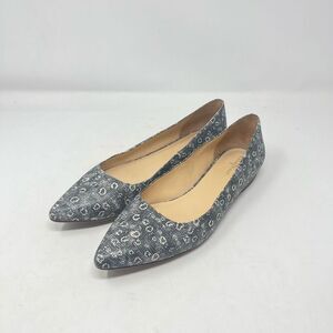 Cole Haan Ballet Flats Magnolia Skimmer Black White Lizard Print Women’s 10B